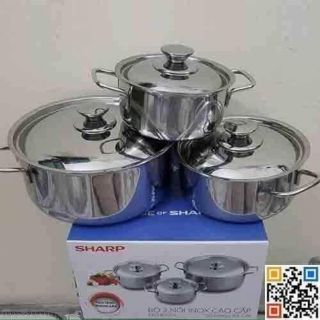 Bộ 3 Nồi Inox (HKM Sharp)