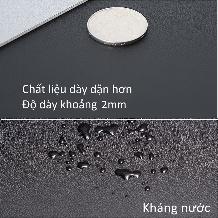 Deskpad - thảm da trải bàn hai mặt khâu viền  kiêm lót chuột mouse pad, tấm lót bàn chất liệu bằng da mousepad Vu Studio