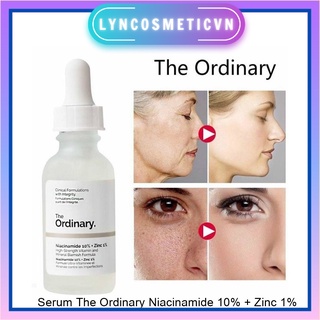 Tinh chất serum The Ordinary Niacinamide 10% + Zinc 1% , B5 ,  Alpha Arbutin 2% + HA