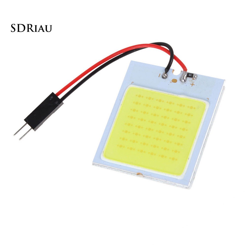 Bộ đèn LED COB SMD màu trắng 48 LED T10 4W 12V cho nội thất xe hơi