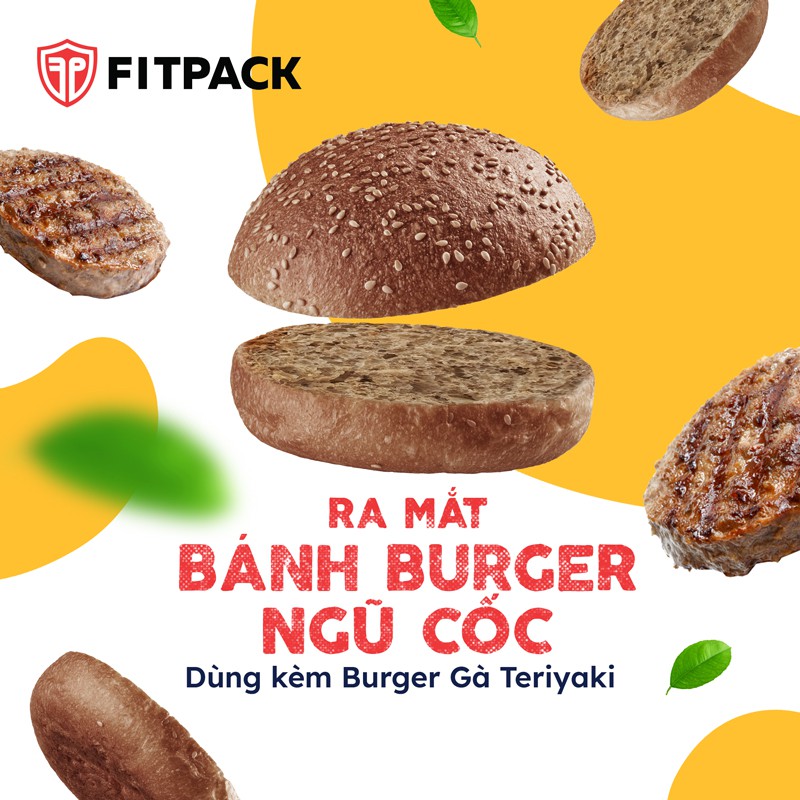 [HỎA TỐC] Vỏ bánh BURGER nguyên cám, bánh mì nguyên cám healthy eatclean