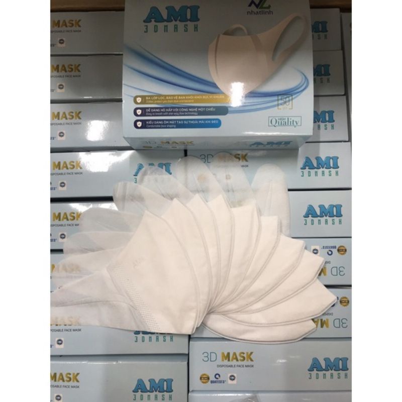 Khẩu trang Ami 3D Mask công nghệ Nhật hộp 50 chiếc