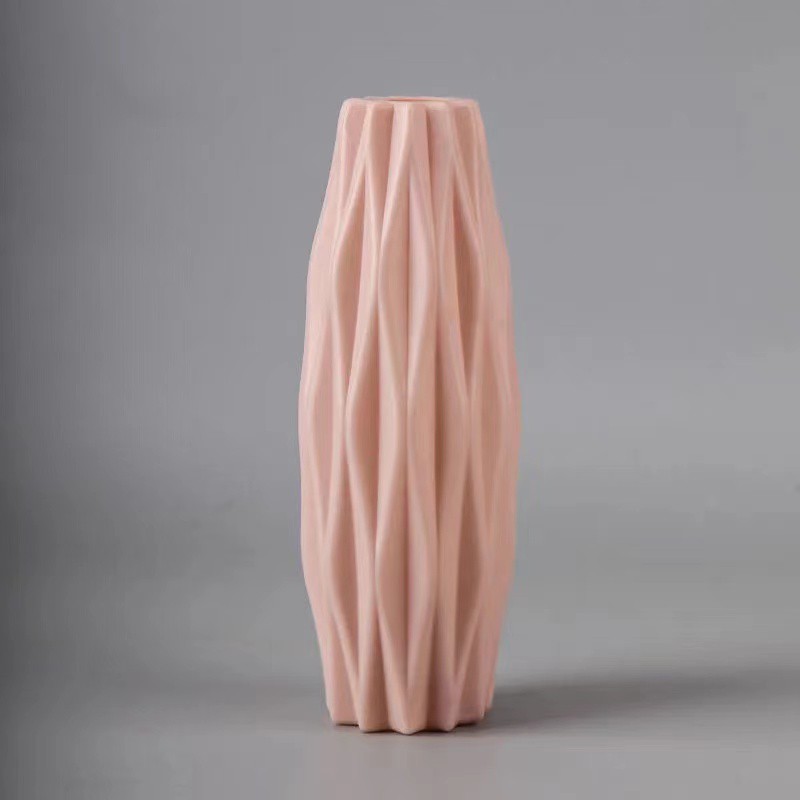 Lọ nhựa dẻo trang trí giả sứ gam màu pastel Dụng cụ cắm hoa decor phong cách vintage
