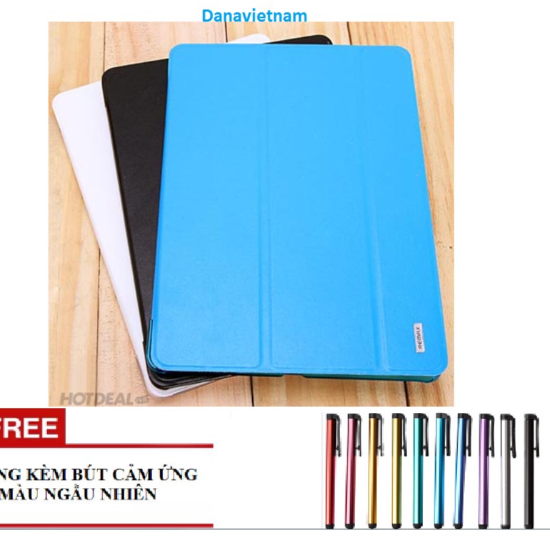 Bao da iPad New 2017/iPad Pro 9.7''/iPad Air/iPad Air 2/iPad Mini123/iPad Mini4/ iPad 234 (xanh) tặng bút cảm ứng