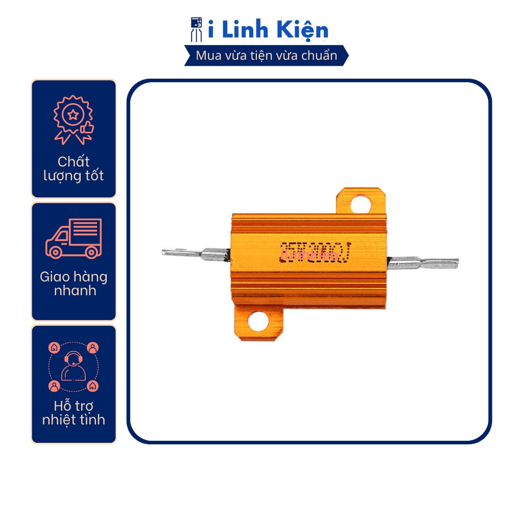 Điện trở nhôm 25W 100R - 47K 5% RX24-25W chất lượng tốt