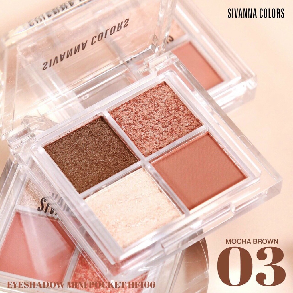 Bảng Phấn Mắt 4 Ô Sivanna Colors Eyeshadow Mini Pocket