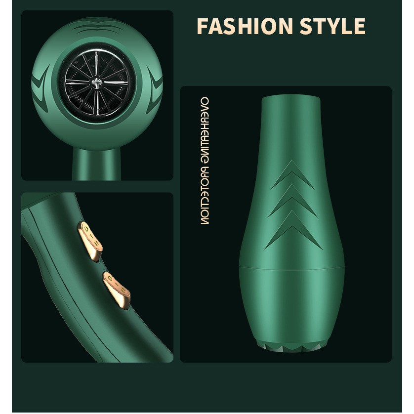 Máy sấy tóc Gaoerfu công suất mạnh ion âm bảo vệ tóc, có 4 chế độ sấy, điều chỉnh nhiệt độ, ánh sáng xanh