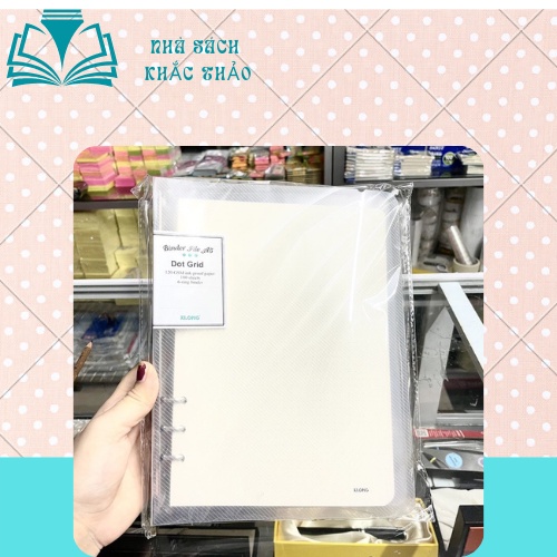 Sổ còng caro bìa nhựa A5 MS 994 gồm 100 tờ giấy, sổ binder KLong