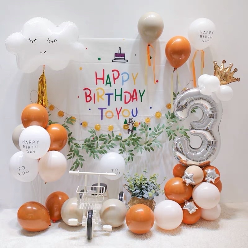 Bóng bay đám mây cute phong cách hàn quốc trang trí sinh nhật