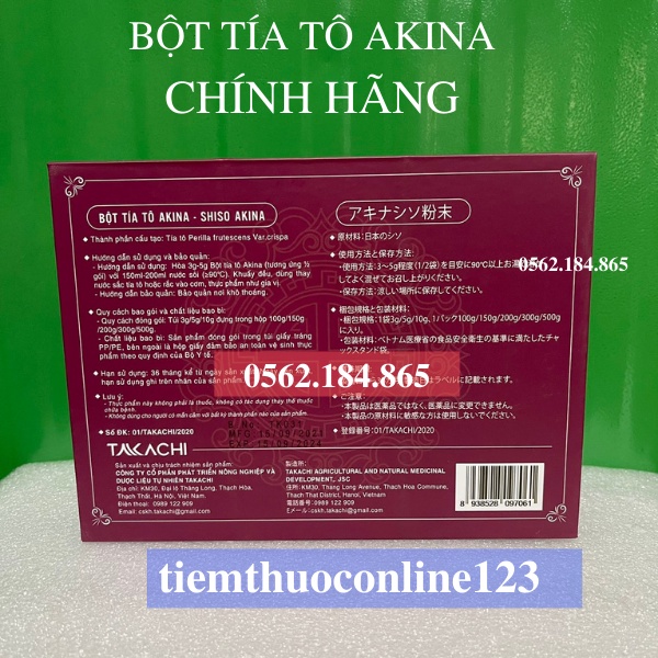Bột Tía Tô Akina  - Hỗ trợ giảm đau nhức xương khớp Hộp 20 gói