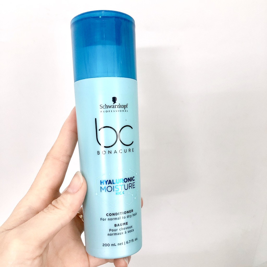 Dầu xả giữ ẩm tóc khô Schwarzkopf BC Bonacure Hualuron Moisture Kick Micellar 200ml