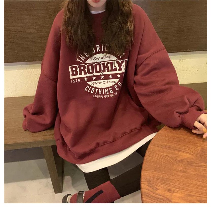 Áo Hoodie Dáng Rộng Phong Cách Retro Thời Trang Xuân Thu Cho Nữ | BigBuy360 - bigbuy360.vn