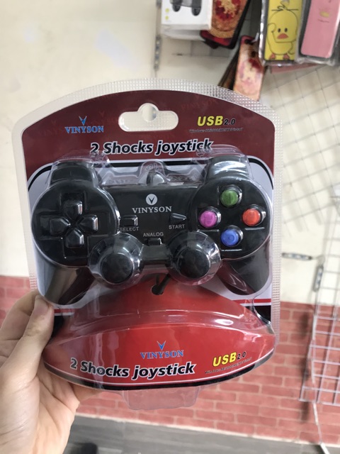 Tay Cầm Game Có Analog Hỗ Trợ Rung GamePad PC USB - Có Gạt