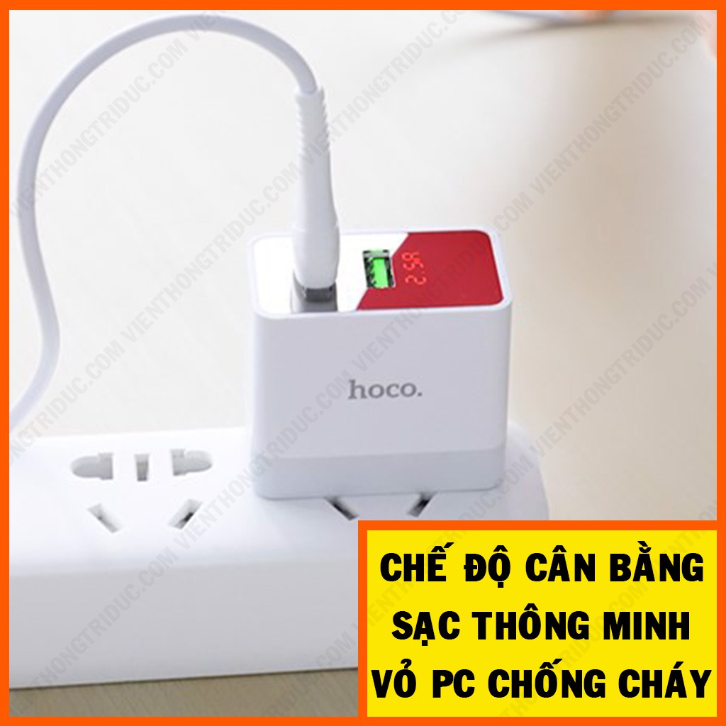 Bộ Sạc Nhanh Hoco DC28-5A / DC03 MAX-3A - Dây Dài 1M -Trang Bị Chip Sạc Thông Minh Bảo Vệ An Toàn Thiết Bị - Bảo Hành 6T