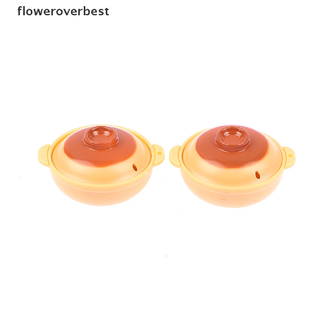 Bộ 2 nồi mô hình cỡ nhỏ tỉ lệ 1/12 để trang trí nhà búp bê