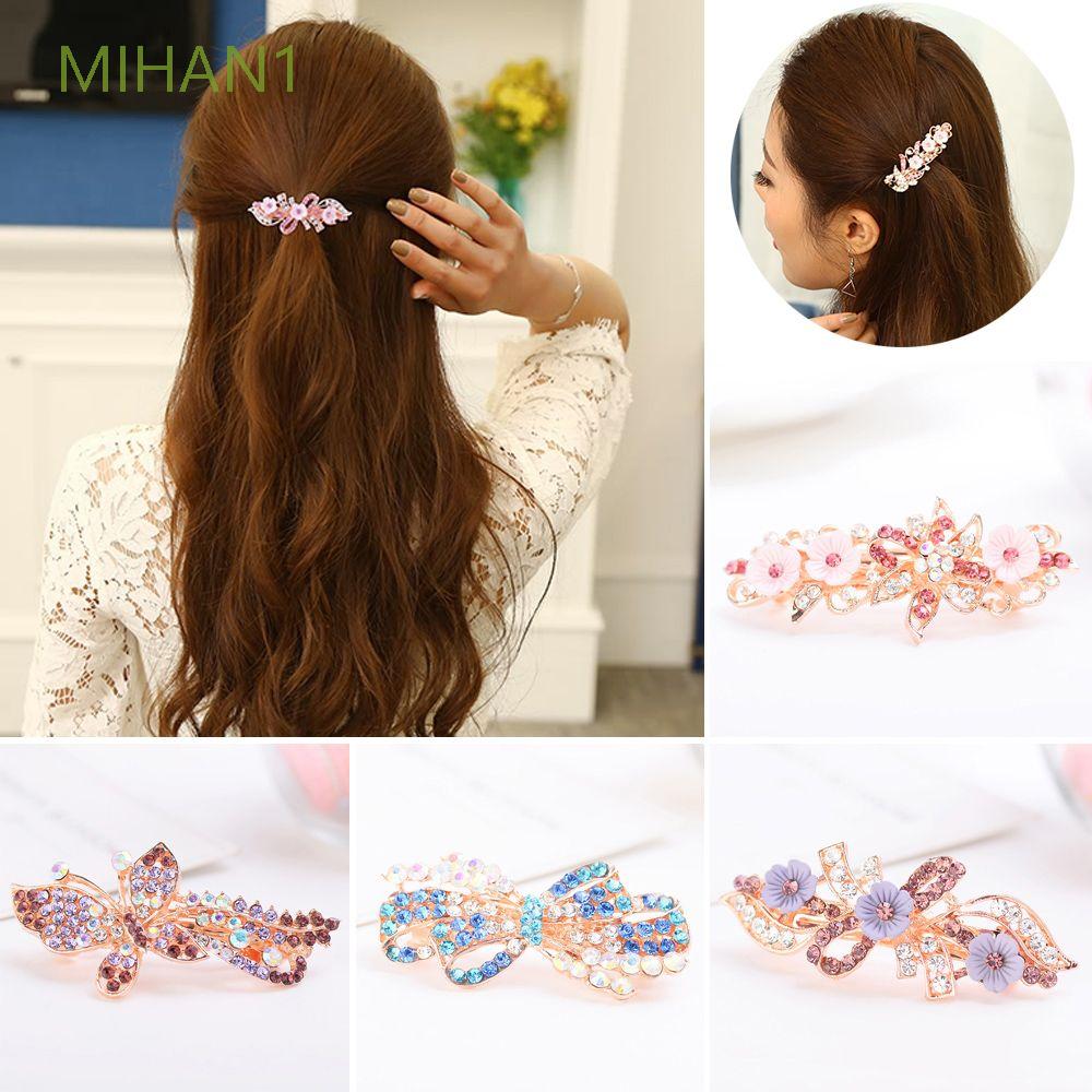 Kẹp tóc hợp kim hình bướm đính đá lấp lánh