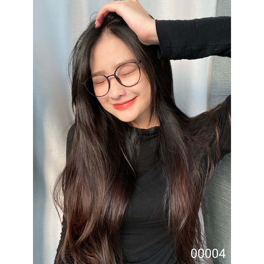 Gọng kính cận mắt tròn nam nữ LILYEYEWEAR chất liệu nhựa phối kim loại thanh nhẹ dễ đeo đa dạng màu sắc 00004