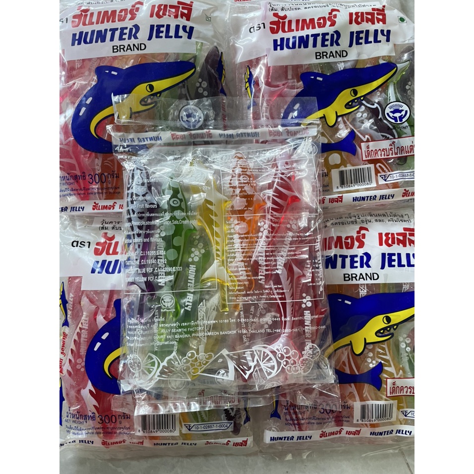 Thạch đông sương trái cây hình Cá Mập Hunter Jelly 300g