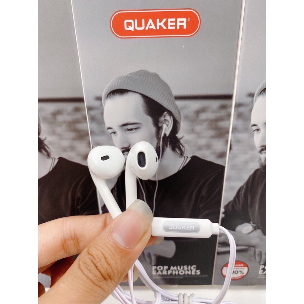 [Mã ELORDER5 giảm 10k đơn 20k] Tai Nghe Điện Thoại  Tai Nghe Nhét Tai Có Dây Chính Hãng Quaker EP01 - EP03