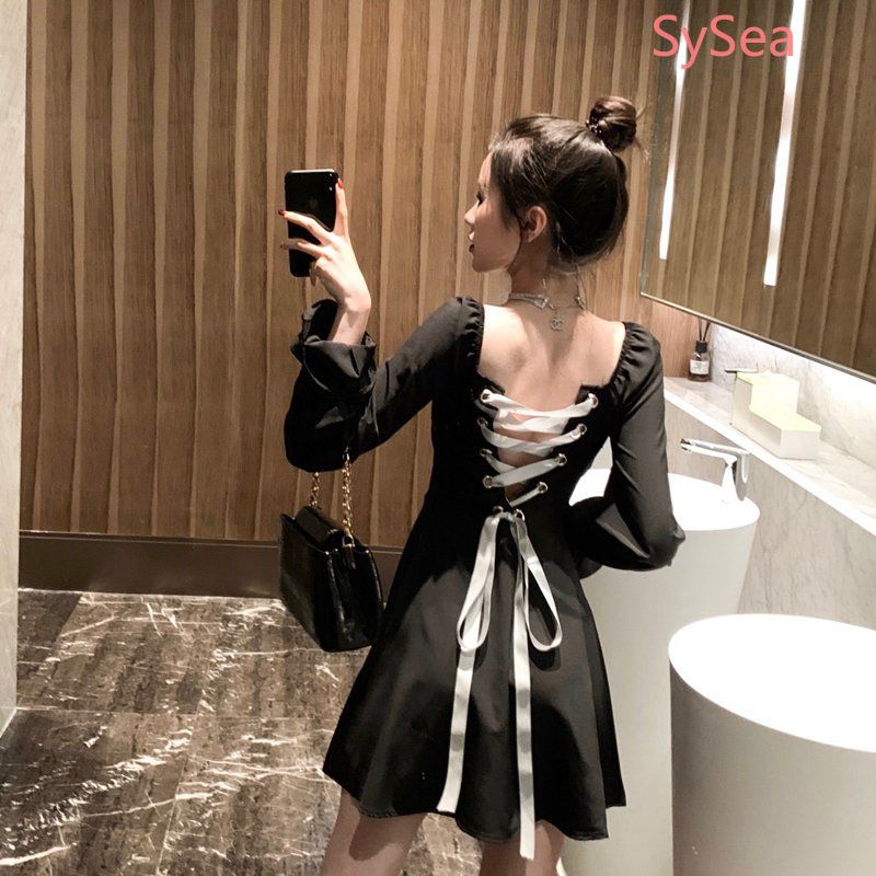Đầm midi dài tay phối dây buộc phong cách nữ tính thời trang | BigBuy360 - bigbuy360.vn