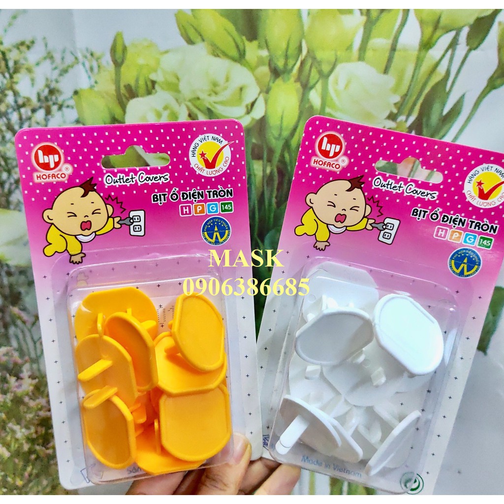 Bịt Ổ Điện Tròn 10 cái - Hofaco Hàng Việt Nam Chất Lượng Cao - Bịt ổ điện tròn HPG145