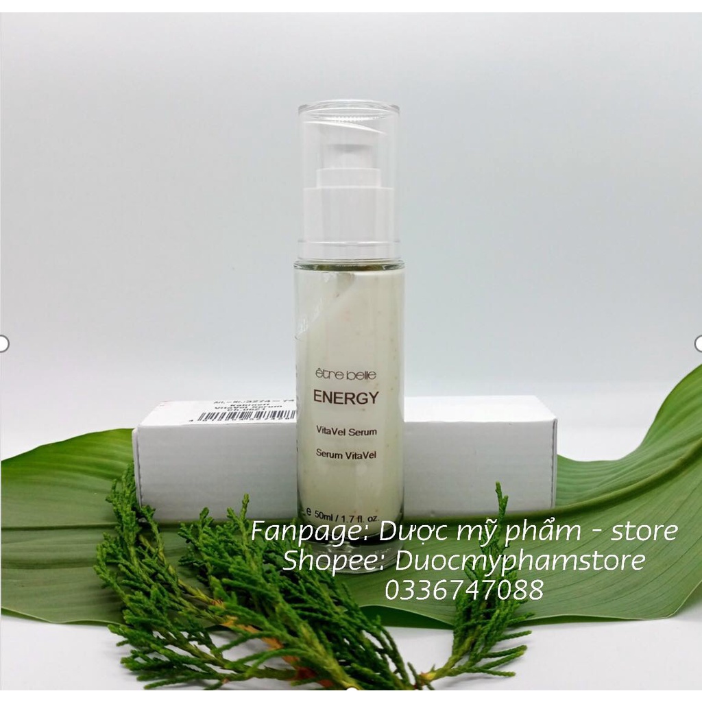 Serum dưỡng trắng da mờ thâm nám Etre belle Energy Vitavel Vitamin C 50ml