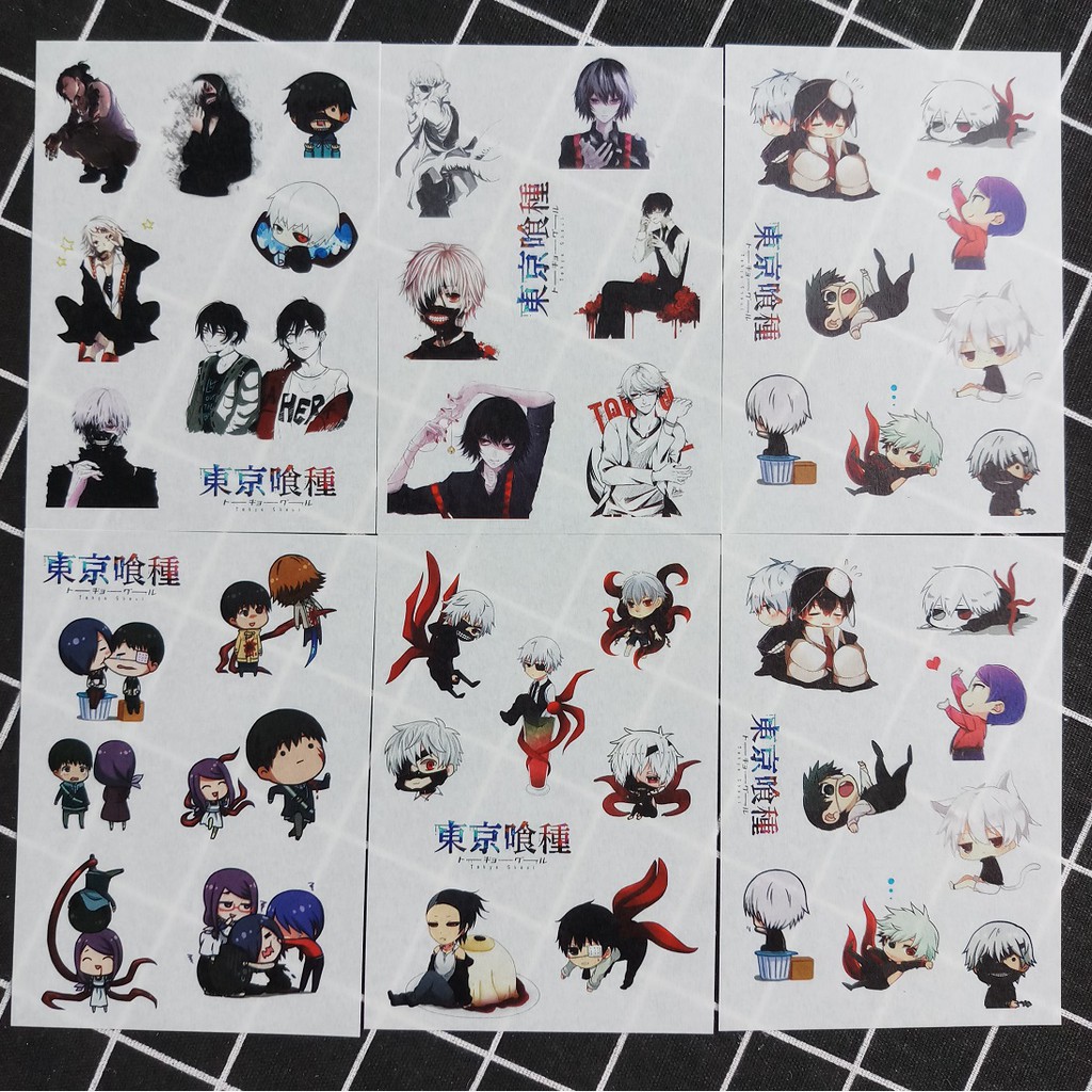[Sticker] Hình Dán Anime Tokyo Ghoul (6 Tấm)