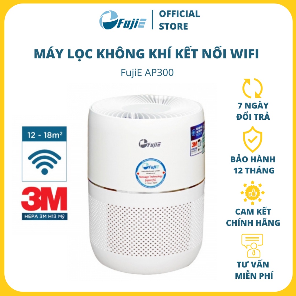 Máy lọc không khí thông minh kết nối Wifi FujiE AP300, công nghệ Nhật Bản, bảo hành 12 tháng toàn quốc