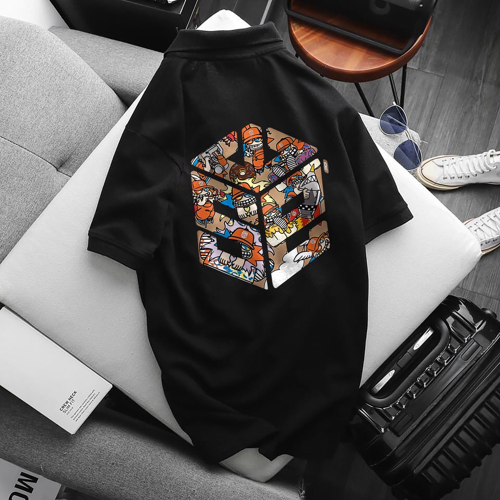 Áo POLO SWE, chất Thun Cá Sấu Poly Thái full size Nam Nữ, Áo có cổ trắng đen, cổ trụ Unisex, KKim Shop