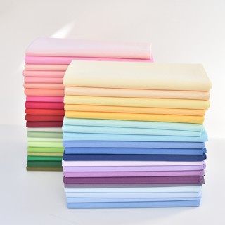 100% Cotton Vải twill Màu Trơn Vải DIY Quần Áo Chăn Ga Gối handmade Kain 50x160cm