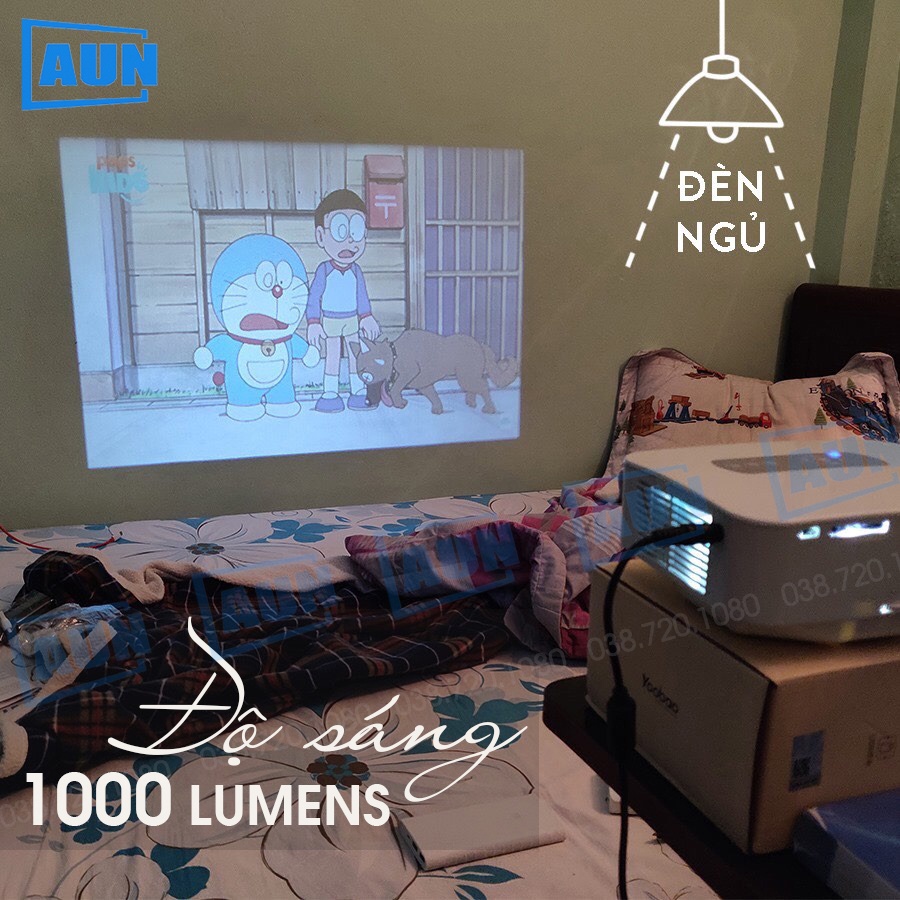 [BẢN 2021 MỚI NHẤT Máy chiếu mini AUN C40s hỗ trợ fullhd 1080p và kết nối với điện thoại, laptop, máy tính | BigBuy360 - bigbuy360.vn
