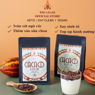 Cacao ngòi - Cocoa nibs (Bản Cacao) Nhân hạt cacao rang