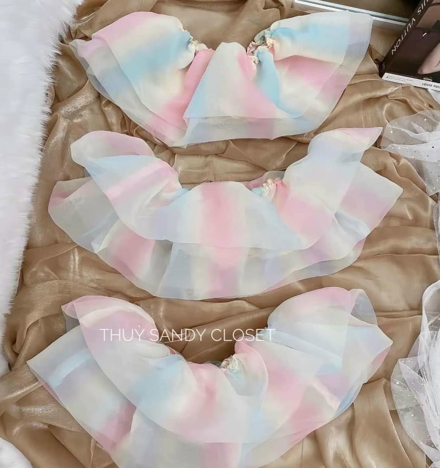 áo kiểu nữ bánh bèo mới nhất 2021,chất vải voan kiếng mềm chân, phom từ 38-53 ký vừa, có kèm áo ống bo eo trong | BigBuy360 - bigbuy360.vn