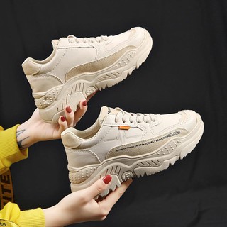 Giày nữ 💖FREESHIP💖 [SNEAKER NU] Giày thể thao nữ viền Tim chữ_trắng đẹp giá rẻ độn đế Hàn Quốc hot 2020