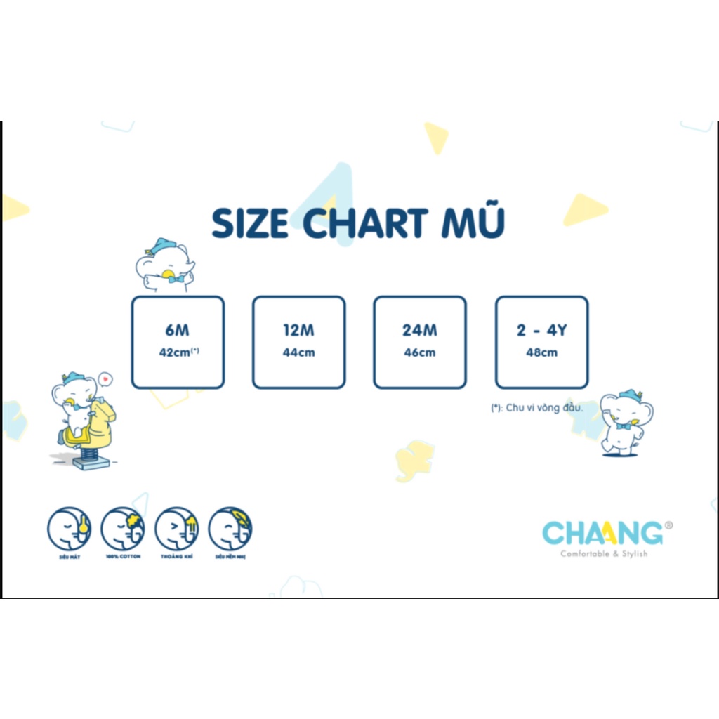 [CHAANG] Set mũ thóp Active voi gỗ cho bé