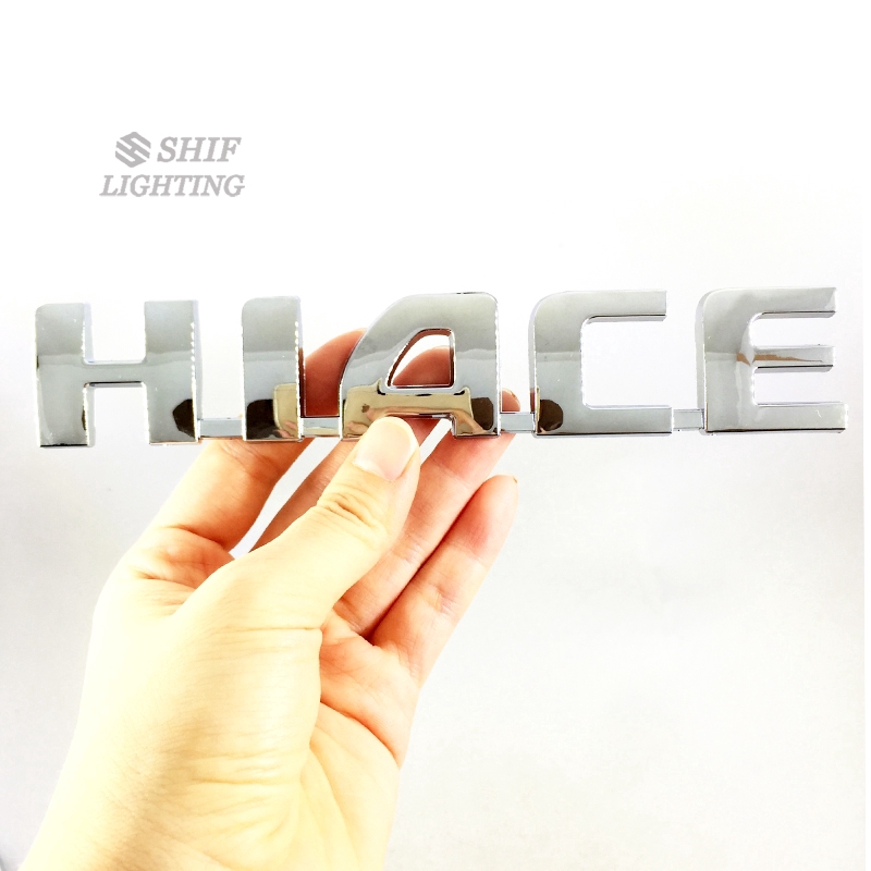 Nhãn dán Chrome ABS họa tiết HIACE trang trí xe hơi Toyota sành điệu