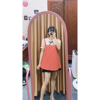 Áo bầu cổ nơ.
