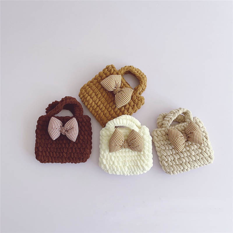 Túi đeo chéo nhỏ đan len thời trang cho trẻ em