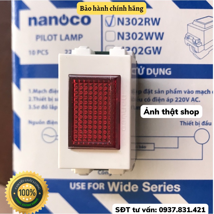 Hạt đèn báo nanoco, hạt báo đèn điện - Panasonic N302RW - Bảo hành chính hãng