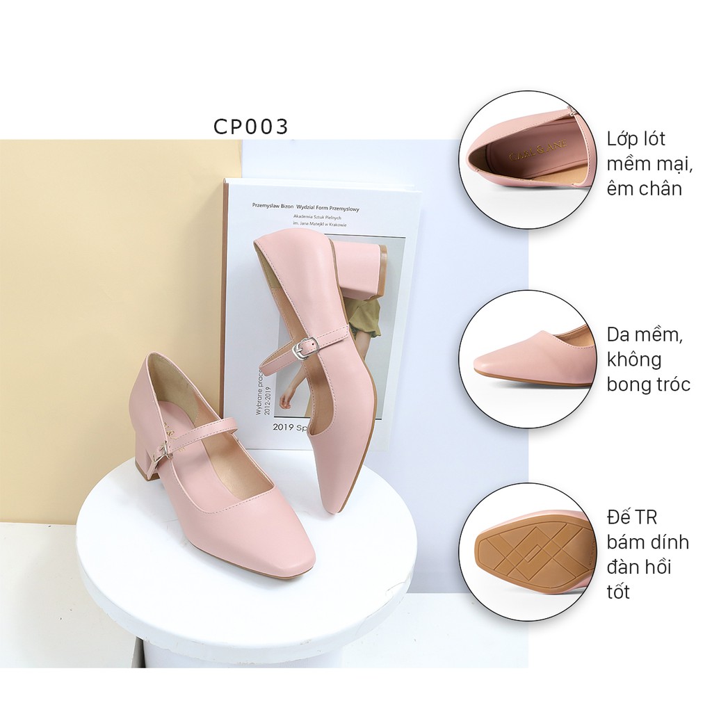 Carl &amp; Ane - Giày cao gót cao 5cm màu hồng _ CP003