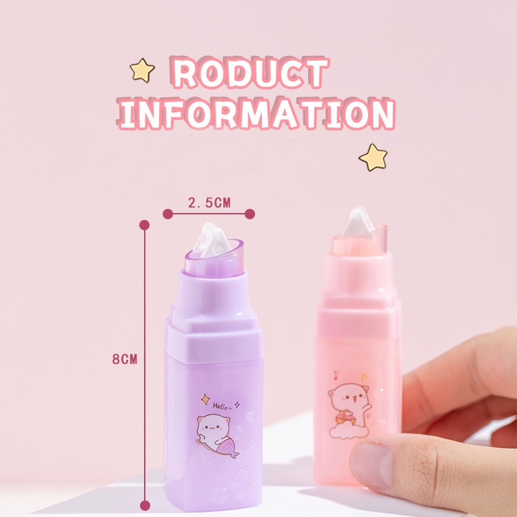 Băng Keo Hai Mặt Hình Thỏi Son Dễ Thương 5M * 4MM