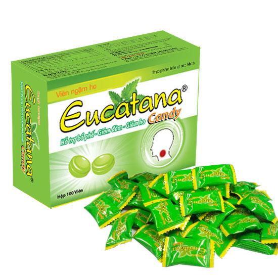 Kẹo ngậm ho - viên ngậm ho Eucatana nguồn gốc thảo dược, giảm ho, đau rát họng - ( hộp 100 viên)