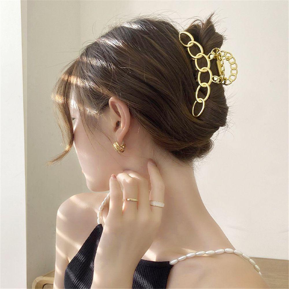 Kẹp Tóc Càng Cua Bằng Kim Loại Dày Dặn Cho Nữ