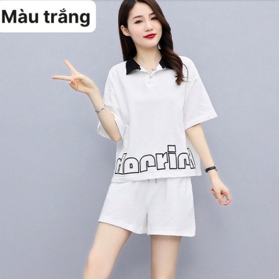 Bộ đồ nữ mặc Nhà, Quần đùi nữ áo lửng, Chất cotton co giãn 4 chiều