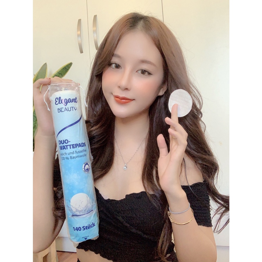 Giá Sỉ Bông Tẩy Trang Elegant 140 Miếng Dập Viền Cao Cấp
