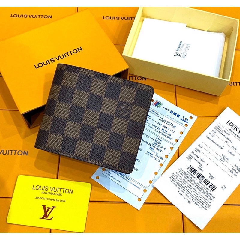 Ví Da nan lv Fullbox, Ví nam tiện ích bảo hành 6 tháng.