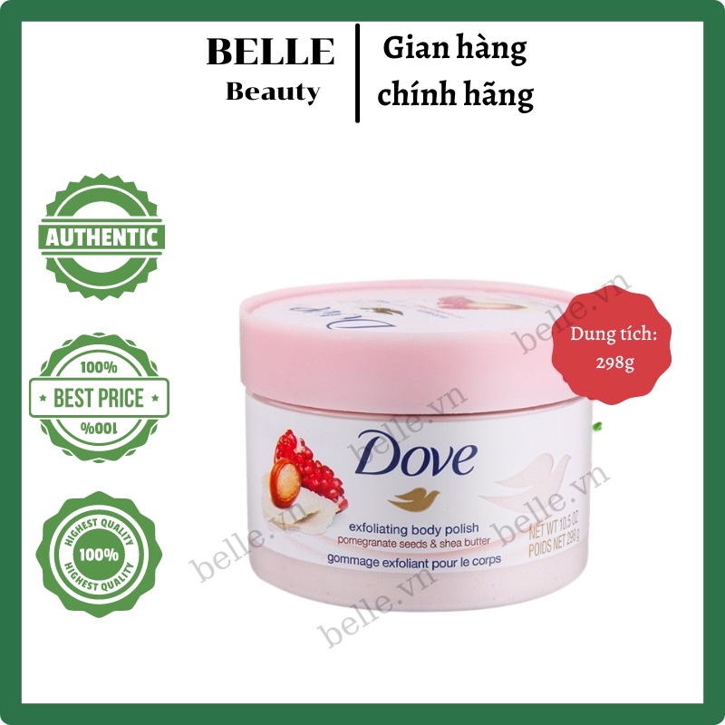 Tẩy tế bào da chết body Dove bản Mỹ 298g