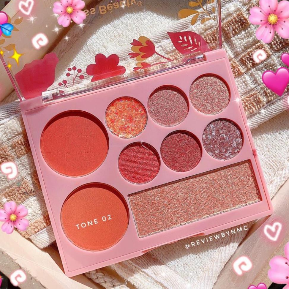 Bảng phấn 9 ô Kiss Beauty Flower_HÀNG HOT | BigBuy360 - bigbuy360.vn