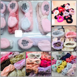 Băng đô, cài tóc, bờm tóc nơ makeup, rửa mặt phong cách Hàn cute hàng bảo đảm như hình loại lông dầy.sỉ 20 cái