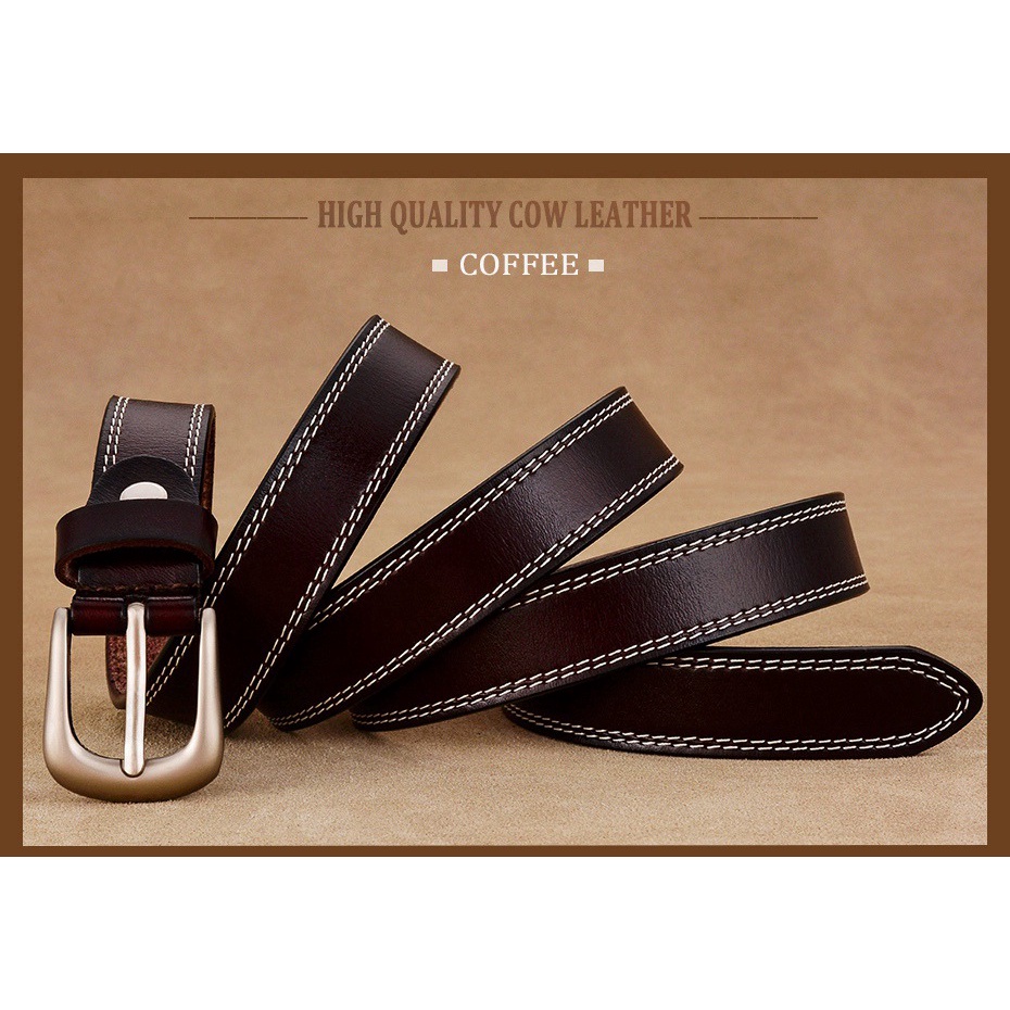 Thắt Lưng Da Bò 2.3Cm Chất Lượng Cao Có Khóa Cài Thời Trang Cho Nữ